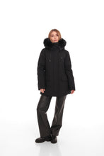 Load image into Gallery viewer, Onyx Genuine Fox Fur Vest-Lined Wool Blend Parka
