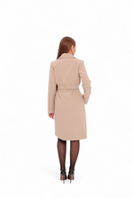 Load image into Gallery viewer, Windsor Classic Wraparound Cashmere Blend Overcoat in Beige