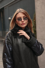 Load image into Gallery viewer, Genuine Lamb Leather Fox Fur Coat