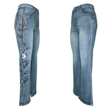 Load image into Gallery viewer, Women's High-Waist Vintage Stretchy Slim-Fit Flared Denim Pants