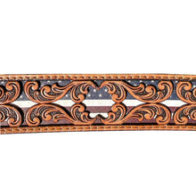 Load image into Gallery viewer, 3D Patriotic USA Flag - Mens Leather Belt