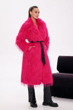 Load image into Gallery viewer, Faux Ostrich Effect Fur Coat