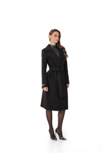 Load image into Gallery viewer, Zane Cashmere Wool Blend Overcoat in Black