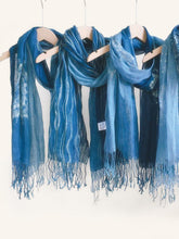 Load image into Gallery viewer, Artisanal 100% Linen Wax-Dyed Scarf