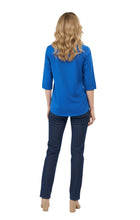 Load image into Gallery viewer, Womens Regular Fit 3/4 Sleeve Button Down Collared Camp Shirt