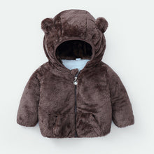 Load image into Gallery viewer, Modern Winter Fleece Children's Sweater Boys and Girls Hoodie Jacket Warm Baby Coat With Bear Ears