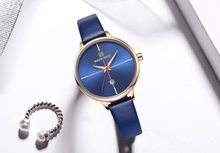 Load image into Gallery viewer, Women's Luxury Watch With Leather Belts Shiny Steel Case Scratch Resistant Glass Unique Design Perfect Gift