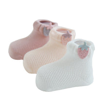 Load image into Gallery viewer, 3 Pairs Cartoon Candy Color Cotton Fashion Elastic Band Socks For Newborn Boys And Girls
