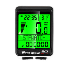 Load image into Gallery viewer, Bicycle Computer Road Bike Table Light Wired Wireless Waterproof Luminous Speedometer Waterproof Cycling Odometer Smart Sensor Auto Wake-Up Multi-Function Bicycle Speed Tracker With LCD Backlight Display