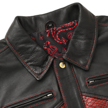 Load image into Gallery viewer, Kingsnake Men’s Motorcycle Leather Vest