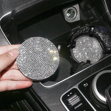 Load image into Gallery viewer, 2PCS Diamond Car Coaster Water Cup Slot Non-Slip Mat Silica Gel Pad Bling Car Coasters Silicone Crystal Car Cup Holder Mat Car Gadget Universal Bling Car Cup Mat Holder Insert Crystal Rhinestone Vehicle Cup Coaster Bling Car Accessories for Woman