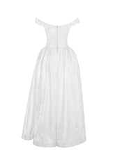 Load image into Gallery viewer, Tinsley White Jacquard Bardot Wedding Gown