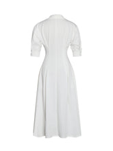 Load image into Gallery viewer, Palina Lyocell Pleated Midi Preppy Shirt Dress