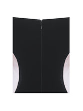 Load image into Gallery viewer, Nova Black Contoured Sweetheart Puff Sleeve Mini Dress