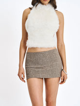 Load image into Gallery viewer, Osira Taupe Low-Waisted Micro Skort