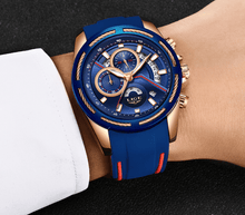 Load image into Gallery viewer, Men's Waterproof Modern Watch With Rubber Straps Multifunction Watches Unique Design Perfect Gift