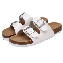 Load image into Gallery viewer, Soft Casual Slippers Women Summer Beach Slides Slippers Flip Flops Non-slip Buckle Strap Girls Indoor Outside Shoes Adjustable Double Buckle Strap Casual Comfort Footbed Slides Sandals For Indoor And Outdoor Beach