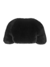 Load image into Gallery viewer, Kori Black Faux Fur Micro Bolero