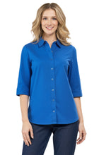 Load image into Gallery viewer, Womens Regular Fit 3/4 Sleeve Button Down Collared Camp Shirt