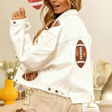 Load image into Gallery viewer, Cropped Corduroy Jacket with Button Front & Raw Hem