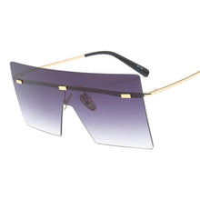 Load image into Gallery viewer, Oversized Luxury Graduent Elegnat Woman and Lady Sunglasses In Retro Vintage Modern Style Sunglasses Rimless Eyewear oculos de sol SUnglasses With UV400Protection