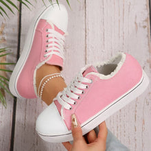 Load image into Gallery viewer, Women's Lace-Up Canvas Sneakers – Lightweight Flat Low-Top