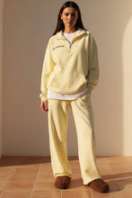Load image into Gallery viewer, Women's Embroidered Half-Zip Sweatshirt & Jogger Pants Set