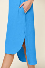 Load image into Gallery viewer, Double Take Full Size Round Neck Short Sleeve Slit Dress Stylish & Comfortable Casual Dress