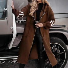 Load image into Gallery viewer, Women’s Letter Print Hooded Coat