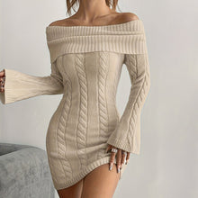 Load image into Gallery viewer, Women’s Off Shoulder Bodycon Dress
