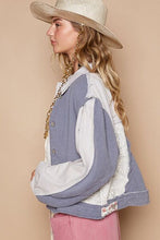 Load image into Gallery viewer, Classic Artistic Crochet Patch Exposed Seam Button Up Jacket Chic & Edgy Outerwear