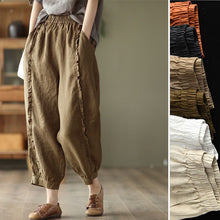 Load image into Gallery viewer, Women's High-Waist Solid-Color Capri Harem Pants