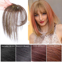 Load image into Gallery viewer, 3D Air Bangs Hair Bangs Heat Resistant Hairpieces Hair Women Natural Short Fake Hair Bangs Hair Clips Thin Natural Flat Neat AirBangs With Temples For Women One Piece Hairpiece