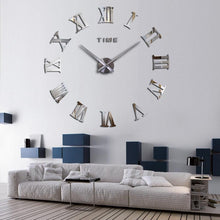 Load image into Gallery viewer, 3D Big Acrylic Mirror Wall Clock Quartz Watch 3D Wall Clock Mirror Surface Decorative Clock Large Wall Sticker Clock for Living Room Bedroom Office Home Decorations Still Life Clocks Modern Home Decoration Living Room Stickers