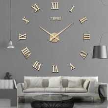 Load image into Gallery viewer, 3D Big Acrylic Mirror Wall Clock Quartz Watch Still Life Clocks Frameless Wall Clock 3D Surface Mirror Wall Clock Modern Design Large Mute Wall Watches Stickers for Living Room Bedroom Home Decorations Modern Home Decoration Living Room Stickers