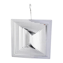 Load image into Gallery viewer, 3D Drop-shaped Rotating Wind Spinner Outdoor Metal Sculptures Flowing Stainless Steel Wind Chimes Flowing-Light Effect Design Home Garden Decoration Outdoor Hanging Decor Gift Wind Spinners Mirrored Patio Wind Chime Yard Decor