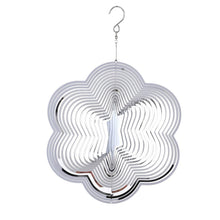 Load image into Gallery viewer, 3D Drop-shaped Rotating Wind Spinner Outdoor Metal Sculptures Flowing Stainless Steel Wind Chimes Flowing-Light Effect Design Home Garden Decoration Outdoor Hanging Decor Gift Wind Spinners Mirrored Patio Wind Chime Yard Decor