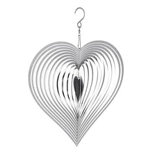 Load image into Gallery viewer, 3D Drop-shaped Rotating Wind Spinner Outdoor Metal Sculptures Flowing Stainless Steel Wind Chimes Flowing-Light Effect Design Home Garden Decoration Outdoor Hanging Decor Gift Wind Spinners Mirrored Patio Wind Chime Yard Decor