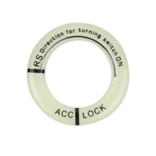 Load image into Gallery viewer, 3D Key Ring Sticker Engine Start Push Button Switch Ring Cover Trim Luminous Ignition Switch Cover Car Styling Circle Light Decoration for Auto Motorcycle Universal Ignition Start Stop Button Luminous Ring Cover Trim Compatible