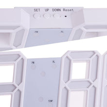 Load image into Gallery viewer, 3D Large LED Digital Wall Clock Date Time Celsius Nightlight Display Table Desktop Clocks 3D Digital Alarm Clock Modern Design LED Wall Desk Clocks 12/24H Time /Date/ Temperature Display Nightlight /Brightness Adjustable/ Alarm Clock For Living Room