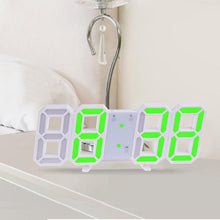 Load image into Gallery viewer, 3D Large LED Digital Wall Clock Date Time Celsius Nightlight Display Table Desktop Clocks 3D Digital Alarm Clock Modern Design LED Wall Desk Clocks 12/24H Time /Date/ Temperature Display Nightlight /Brightness Adjustable/ Alarm Clock For Living Room