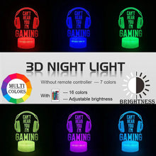 Load image into Gallery viewer, 3D LED RGB Gamer Light