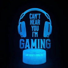 Load image into Gallery viewer, 3D LED RGB Gamer Light