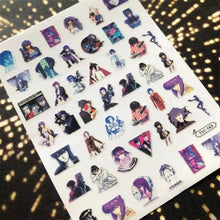 Load image into Gallery viewer, 3D Nail Art Stickers Decal Template Nail Tool Decorations Nail Slider Metallic Nail Art Stickers Set Love Metal Nail Studs Decals for Women Nail Decorations Accessories Metal Curve Stripe Lines Design Letter Nail Sticker Decoration