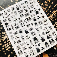 Load image into Gallery viewer, 3D Nail Art Stickers Decal Template Nail Tool Decorations Nail Slider Metallic Nail Art Stickers Set Love Metal Nail Studs Decals for Women Nail Decorations Accessories Metal Curve Stripe Lines Design Letter Nail Sticker Decoration