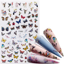 Load image into Gallery viewer, 3D Nail Slider Black Russia Letter Sticker Decals Flamingo Design Adhesive Manicure Tips Nail Art Decorations Accessories Sliders Manicure Decoration 3D Nail Supplies Holographic Decals Transfer Sliders Nail Design Manicures Nail Self-Adhesive Sticker