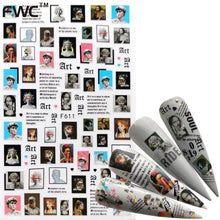 Load image into Gallery viewer, 3D Nail Slider Black Russia Letter Sticker Decals Flamingo Design Adhesive Manicure Tips Nail Art Decorations Accessories Sliders Manicure Decoration 3D Nail Supplies Holographic Decals Transfer Sliders Nail Design Manicures Nail Self-Adhesive Sticker