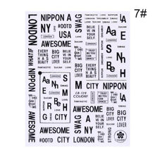 Load image into Gallery viewer, 3D Nail Sticker Russian English Letter Sticker For Nails Foil Love Heart Design Accessories Fashion Manicures Sticker Decoration Nail Art Stickers Water Transfer Nail Decals Full Wraps Gradient Acrylic Nail Kits for Women Manicure Decoration