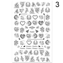 Load image into Gallery viewer, 3D Nail Sticker Russian English Letter Sticker For Nails Foil Love Heart Design Accessories Fashion Manicures Sticker Decoration Nail Art Stickers Water Transfer Nail Decals Full Wraps Gradient Acrylic Nail Kits for Women Manicure Decoration
