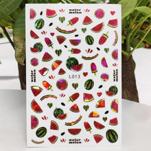 Load image into Gallery viewer, 3D Nail Sticker Waterproof Shining Decals Stickers for Nails Cute Beautiful Love Heart Nail Art Decoration Aurora Silver Design Nail Art Stickers Decals Nail Art Supplies Valentines Day 3D Self-Adhesive Nail Decorations Manicuring Nail Art Manicure
